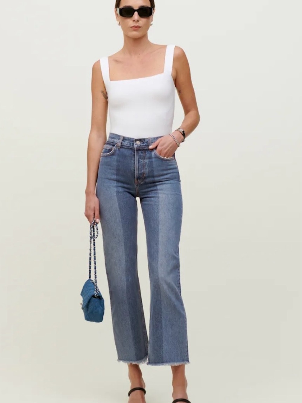 Reformation Reconstructed High Rise Straight Jeans size 30